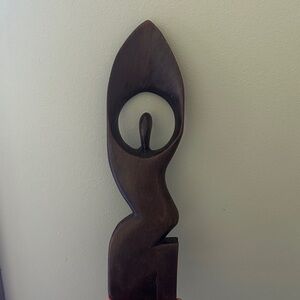MCM Abstract Teak Sculpture